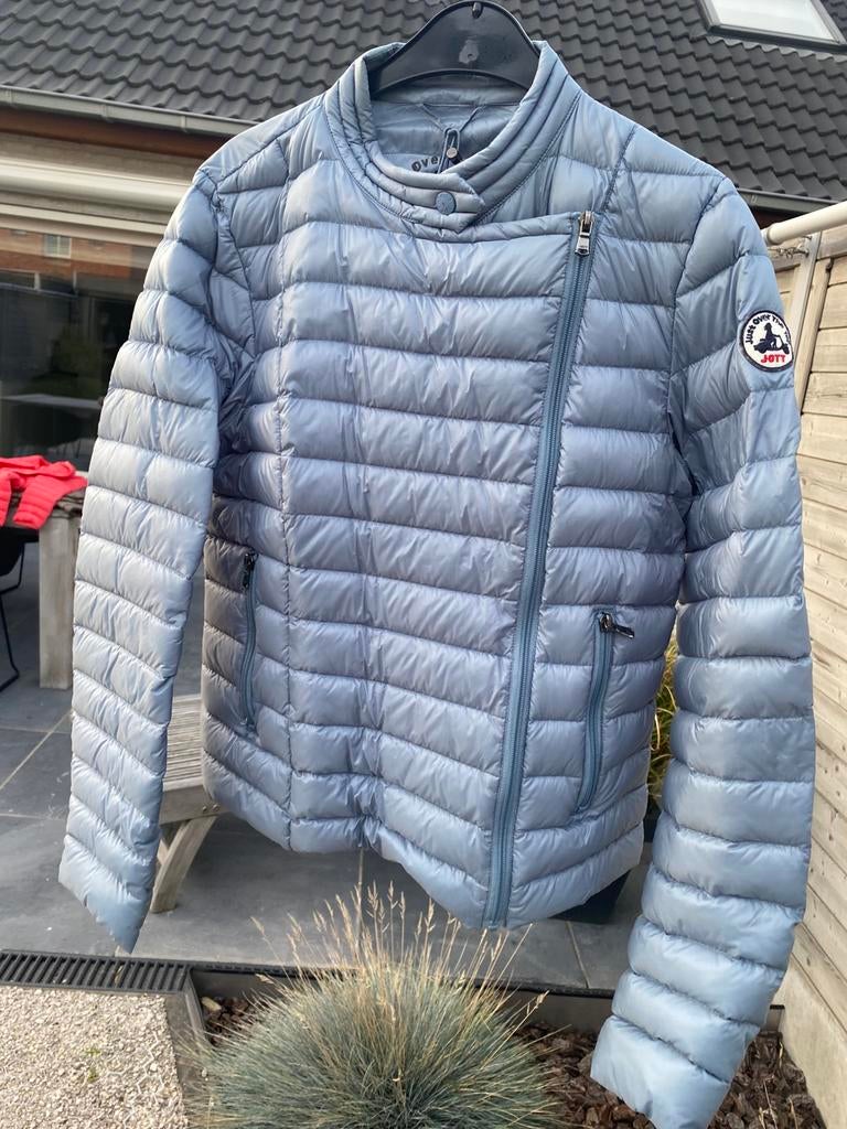 Blauwe donsjass merk Jott maat M, Ophalen of Verzenden, Maat 38/40 (M)