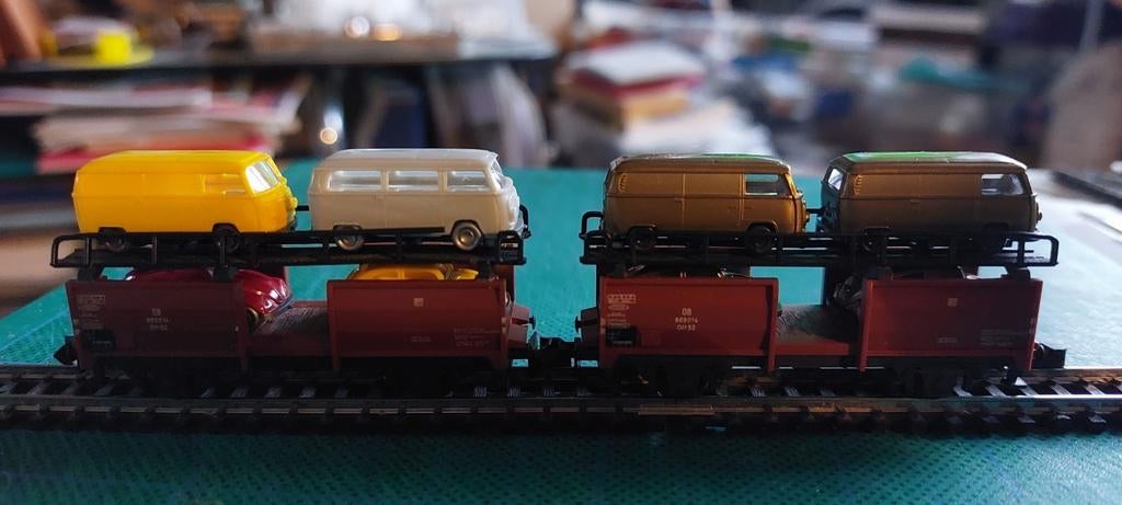 NLK 250101 FLEISCHMANN/WIKING VW AUTOTRANSPORT 1/160, Gelijkstroom, Fleischmann, Wagon, Ophalen of Verzenden