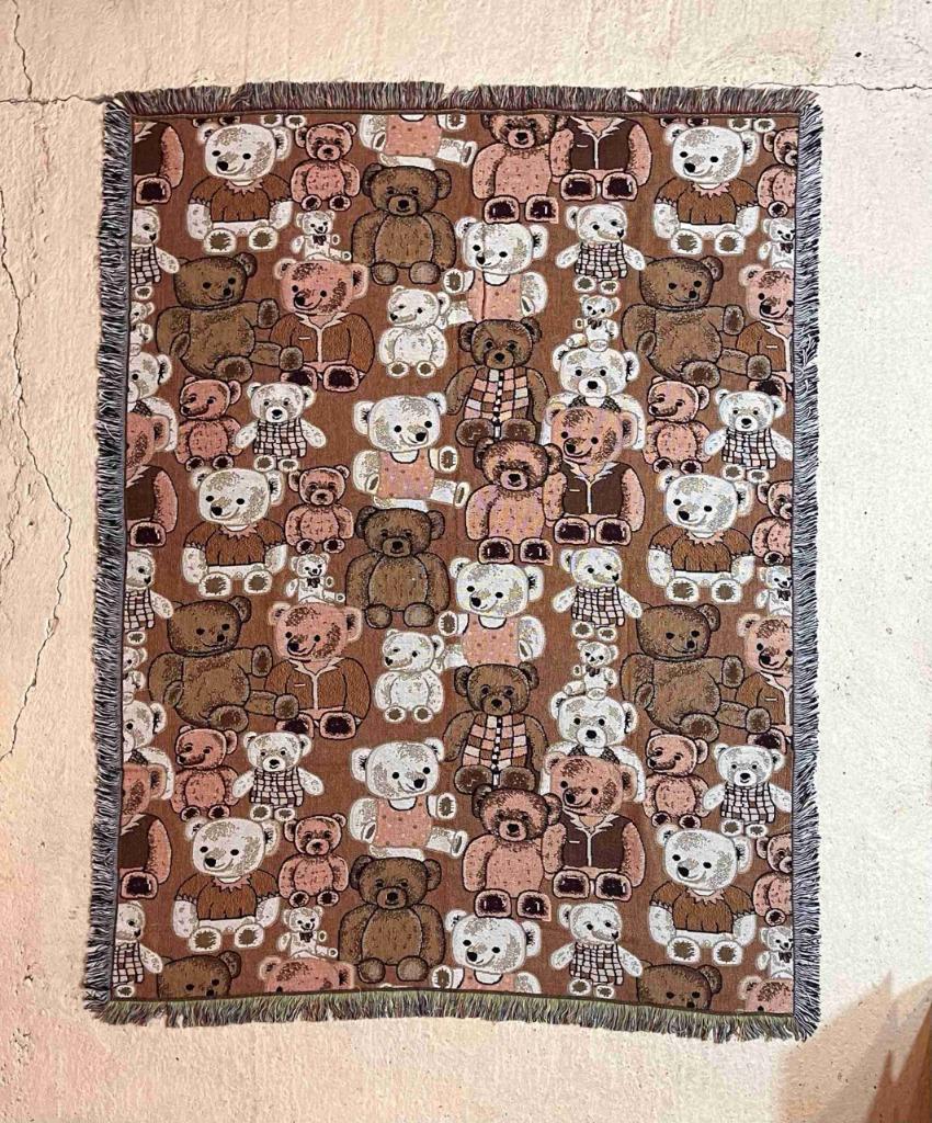 Grand foulard woonkleed beren 198/151, Maison & Meubles, Enlèvement ou Envoi, Comme neuf