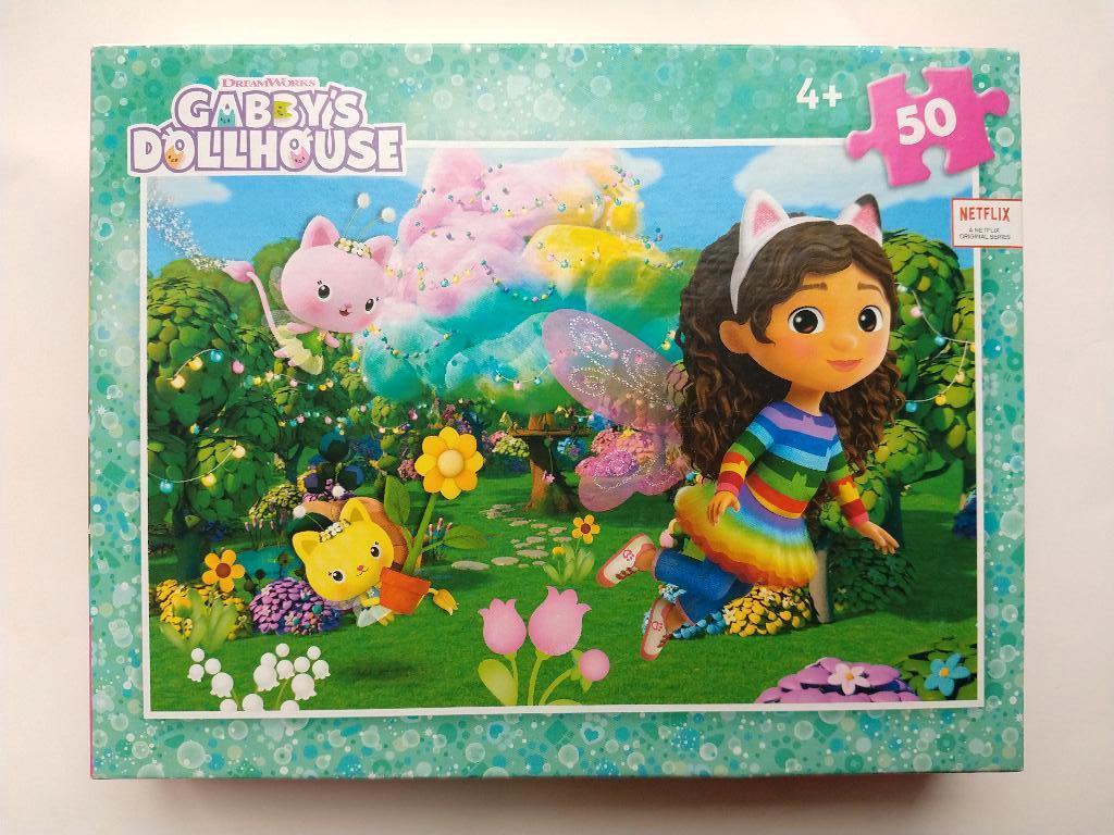 Puzzel - Gabby's Dollhouse - 50 stukjes, Ophalen, 10 tot 50 stukjes, Zo goed als nieuw, 4 tot 6 jaar