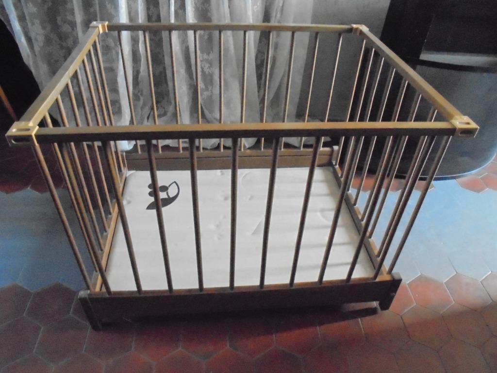 Parc pour enfants vintage en bois de Storchenmühle 1981, Enlèvement, Utilisé, Rectangulaire, Roulettes