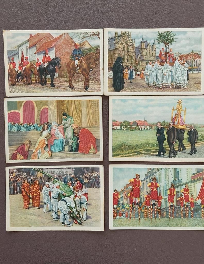 Oude Chromo's Côte d'Or "Belgische Folklore. 79 stuks, Verzamelen, Ophalen of Verzenden, Gebruikt