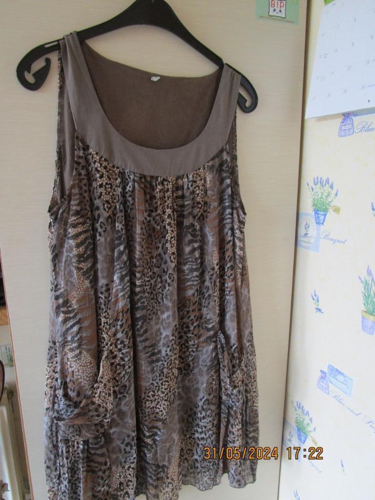 Tunique T 44, Taille 42/44 (L), Sans marque, Beige, Comme neuf