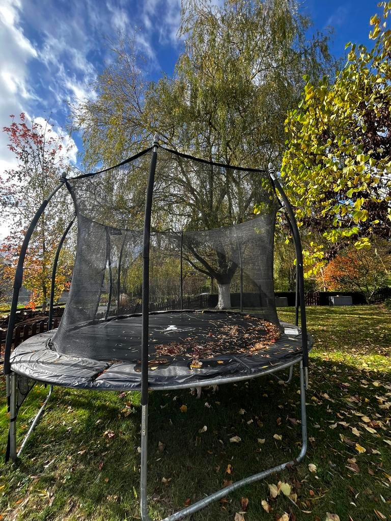 Trampoline + ladder + net Kangui 360cm, Ophalen, Zo goed als nieuw