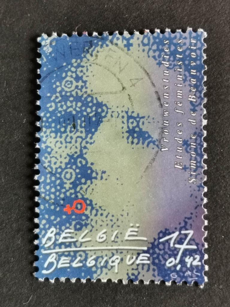 België 2001 - 20e eeuw - Simone de Beauvoir, Ophalen of Verzenden, Gestempeld