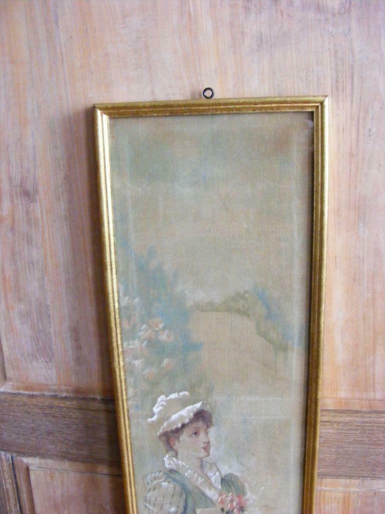 Oude schilderij "Meisje met korf en melkkan", Ophalen