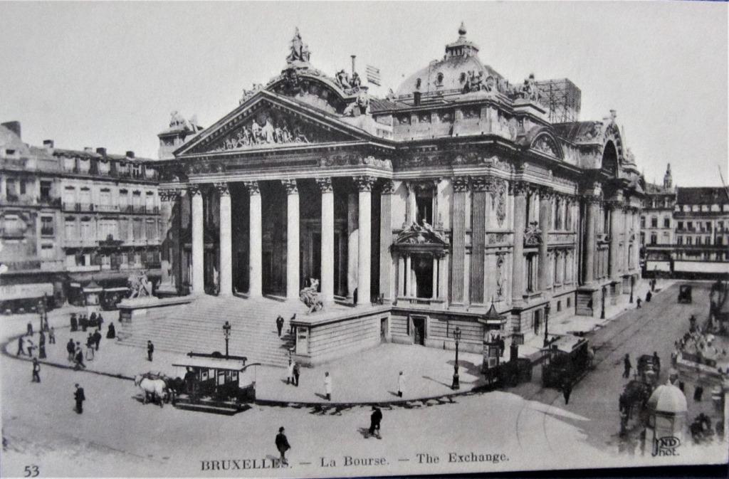 POSTKAART- BRUSSEL, HET BEURSGEBOUW., Ophalen of Verzenden, Ongelopen, Brussel (Gewest)