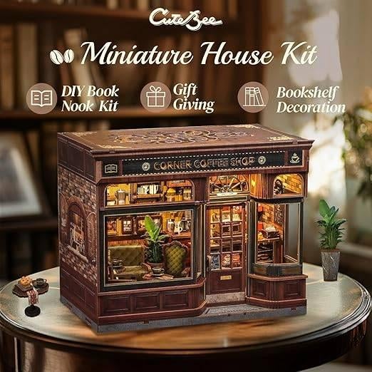 miniatuur poppenhuis met ledverlichting | GRATIS LEVERING, Neuf, -, -, CUTEBEE
