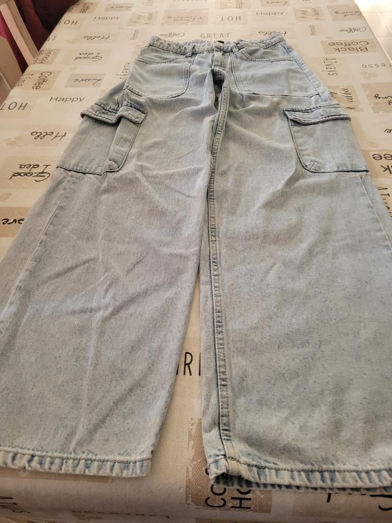 Jeans met brede pijpen maat 15 jaar., Kinderen en Baby's, Kinderkleding | Maat 176, Broek, Meisje, JBC, Ophalen of Verzenden