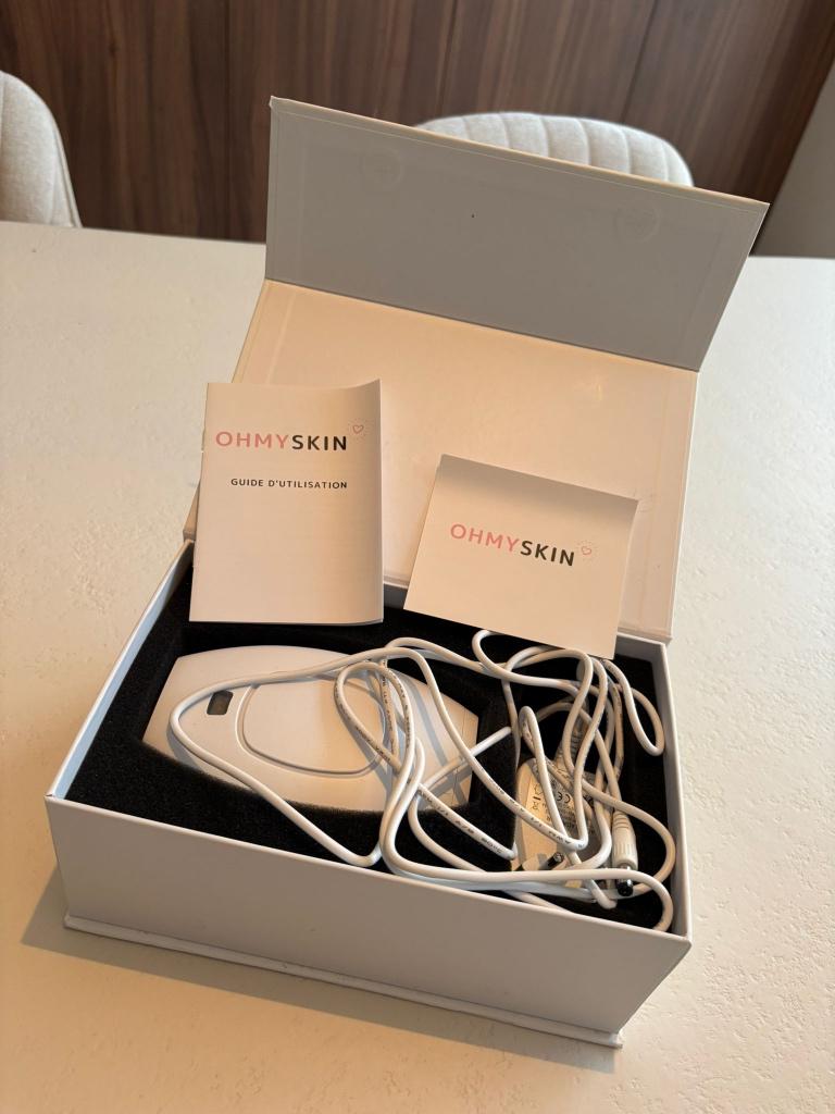 OHMYSKIN IPL ontharingsapparaat 1x gebruikt compleet in doos, Ophalen of Verzenden, Nieuw, Scheren en Epileren