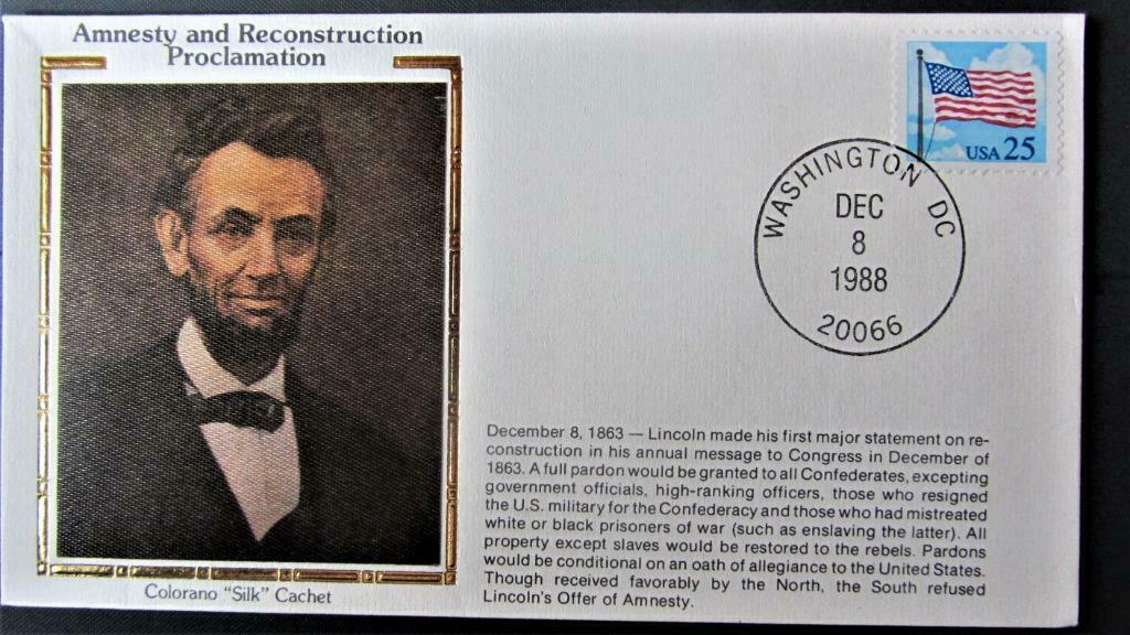 FDC OP ZIJDE- PRESIDENTEN- PRESIDENT ABRAHAM LINCOLN, Enlèvement ou Envoi, Affranchi, Autres thèmes