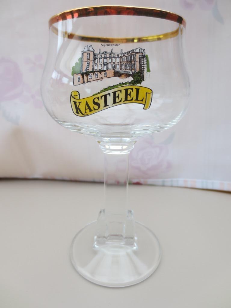 7 stuks Bierglazen Kasteelbier Ingelmunster, Ophalen, Zo goed als nieuw, Bierglas