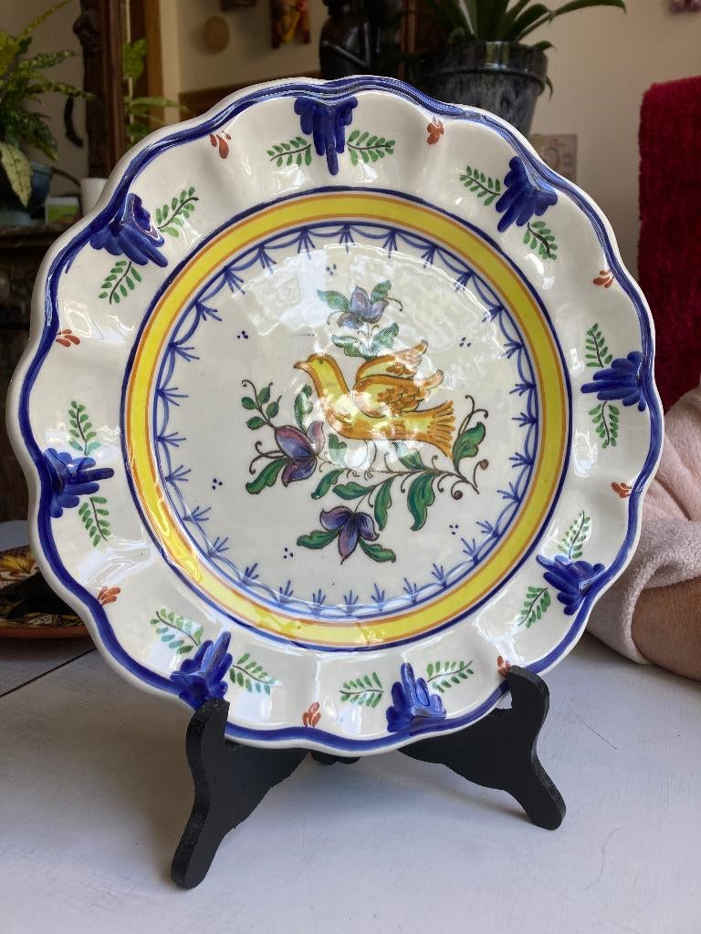 Assiette décorative + pied, Enlèvement ou Envoi
