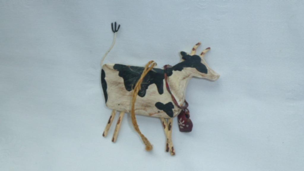 vache : bois et métal avec boucle, Enlèvement ou Envoi, Neuf