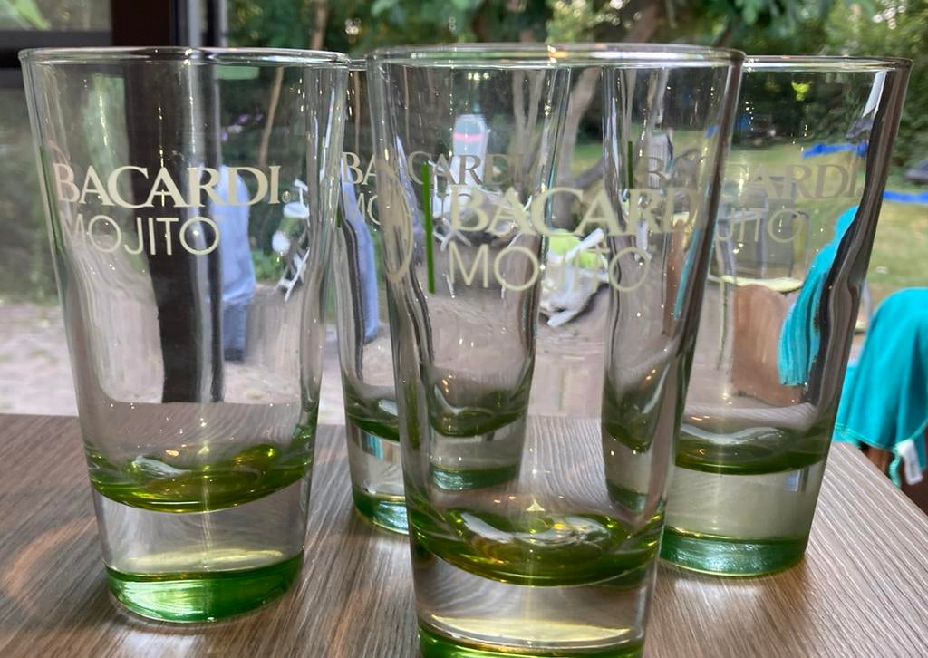 6 Bacardi Mojito glazen, Verzamelen, Ophalen of Verzenden, Zo goed als nieuw