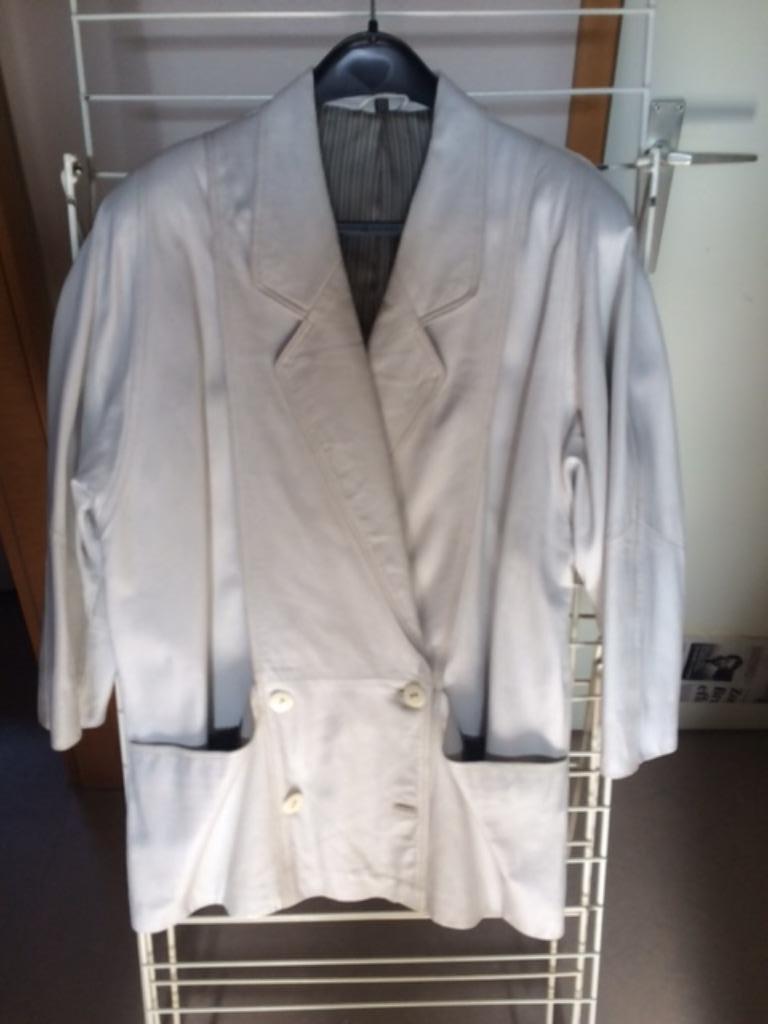 lederen vest, Enlèvement ou Envoi, Comme neuf, Taille 38/40 (M), Blanc