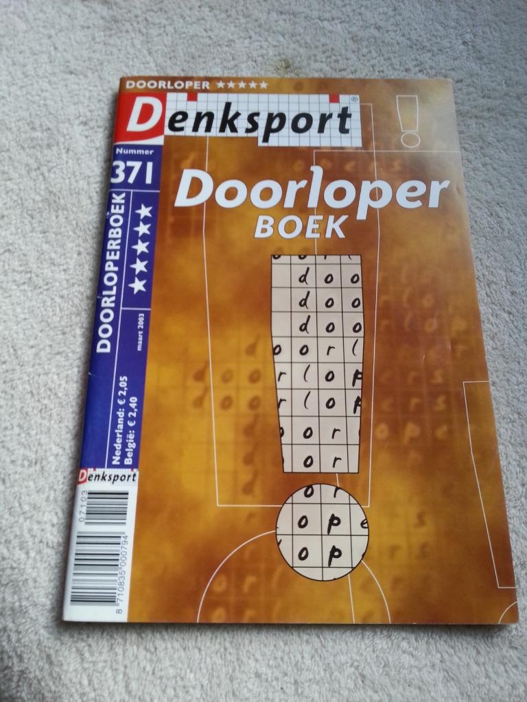 Denksport Doorloper boek nr 371 5 sterren, Hobby & Loisirs créatifs, Sport cérébral & Puzzles, Utilisé, Livre casse-tête, Enlèvement ou Envoi
