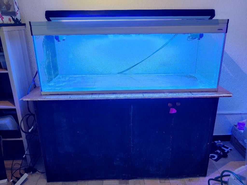 Groot aquarium 150x50x63cm merk aquael aluminium uitvoering, Dieren en Toebehoren, Ophalen, Gebruikt, Leeg aquarium