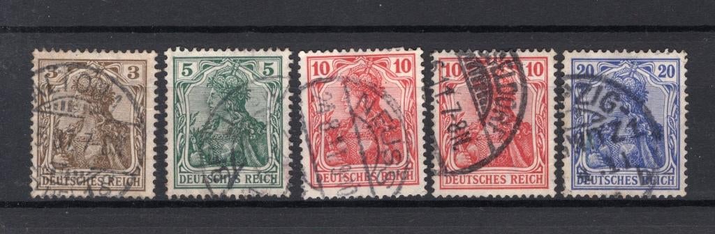 DEUTSCHES REICH Yt. 82/85 gestempeld, Ophalen of Verzenden, Gestempeld