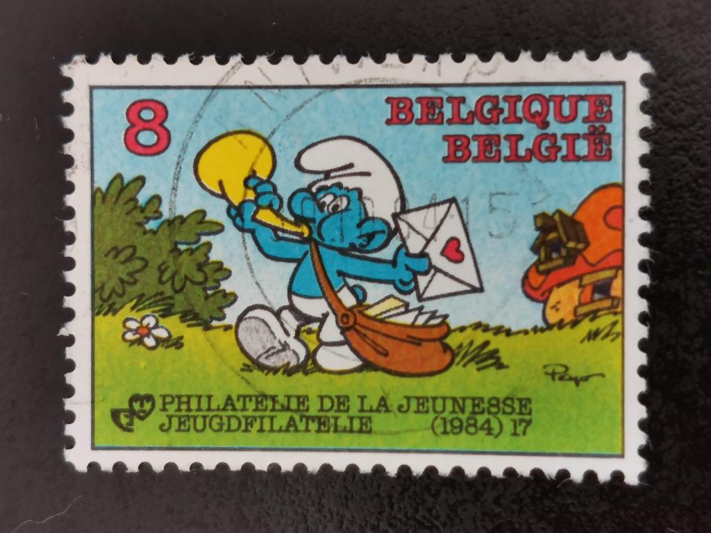 Belgie 1984 - stripfiguren - Smurfen, Postzegels en Munten, Ophalen of Verzenden, Gestempeld