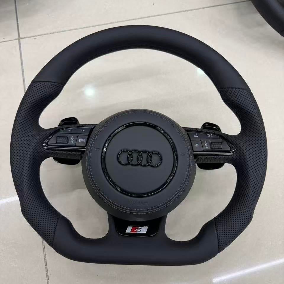 Audi stuur compleet leer vlak sportief S RS, Auto-onderdelen, Besturing, Audi, Nieuw, Ophalen of Verzenden