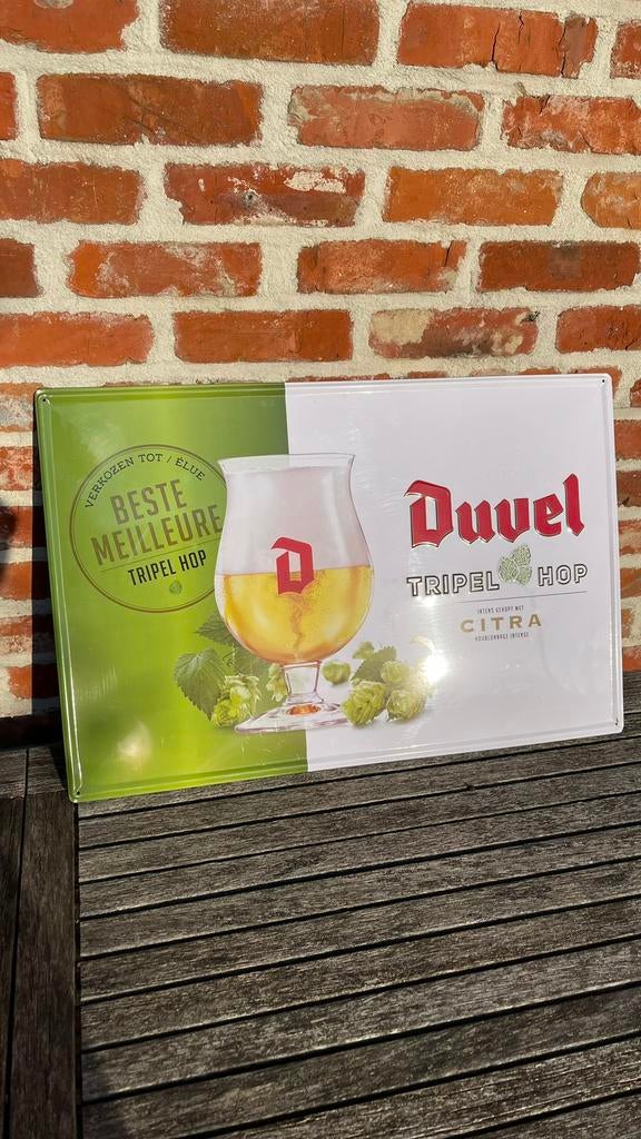 Duvel blikken bord., Verzamelen, Ophalen of Verzenden, Zo goed als nieuw, Duvel