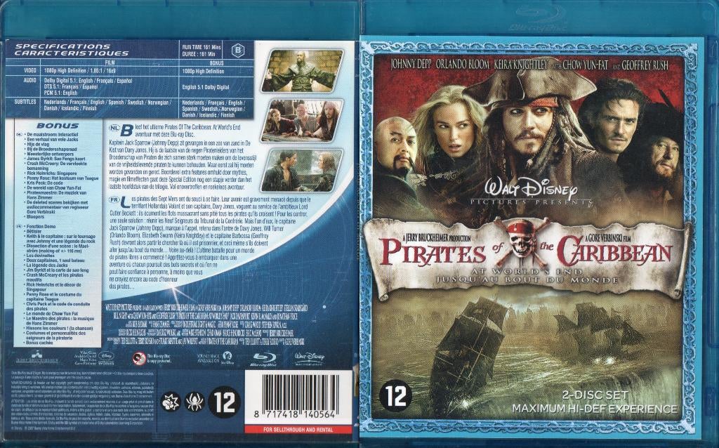 pirates des caraibes jusqu’au bout du monde (2 blu-ray) neuf, Enlèvement ou Envoi, Comme neuf, Science-Fiction et Fantasy