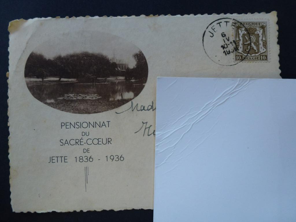 Jette pension du Sacré Coeur de Jette 1836 1936, Envoi, 1920 à 1940, Non affranchie, Bâtiment