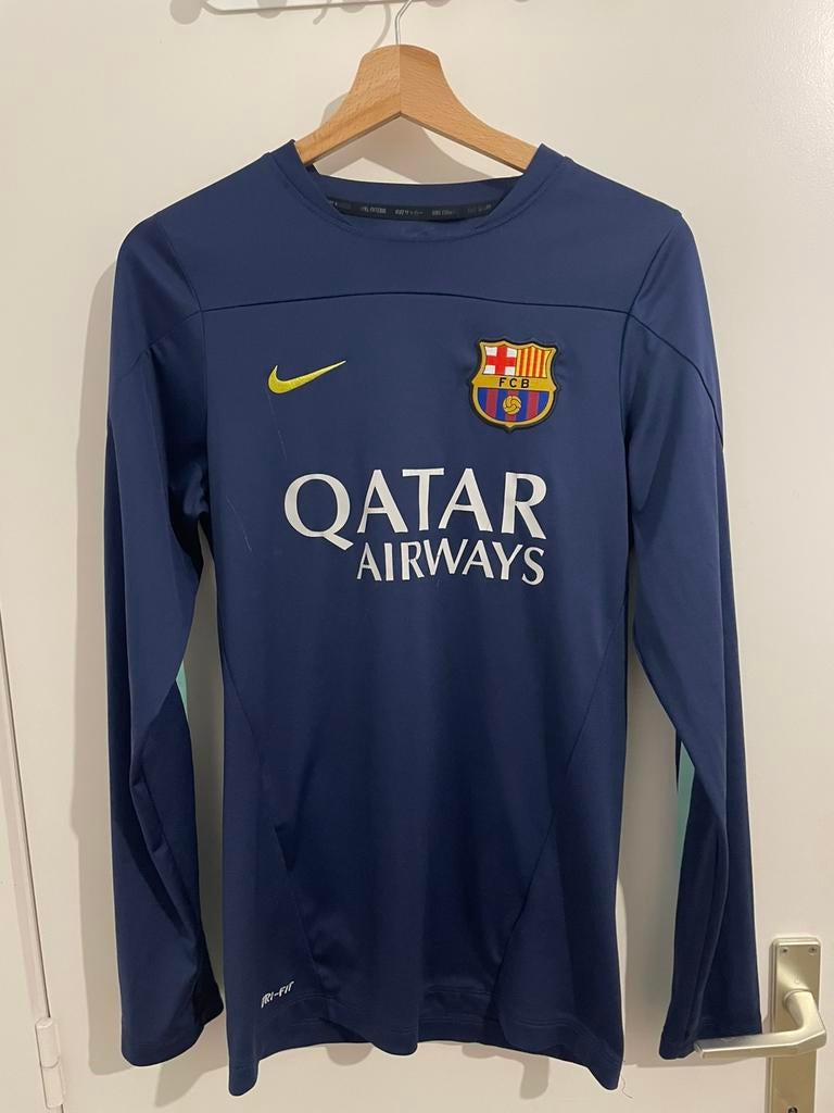 Nike FC Barcelona met lange mouwen — voetbal en streetwear, Maat S, Ophalen of Verzenden, Gebruikt, Shirt