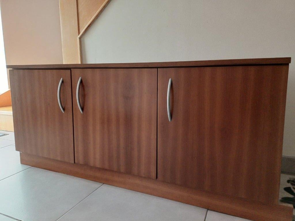 Lage houten kast / tv-meubel, Huis en Inrichting, Ophalen, 100 tot 150 cm, Minder dan 100 cm, Kersenhout