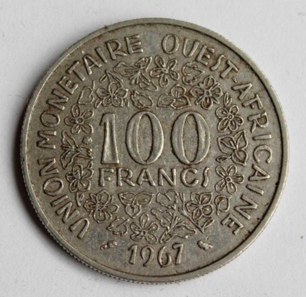 Afrique de l'Ouest (BCEAO) 100 francs 1967, Ophalen of Verzenden, Overige landen, Losse munt
