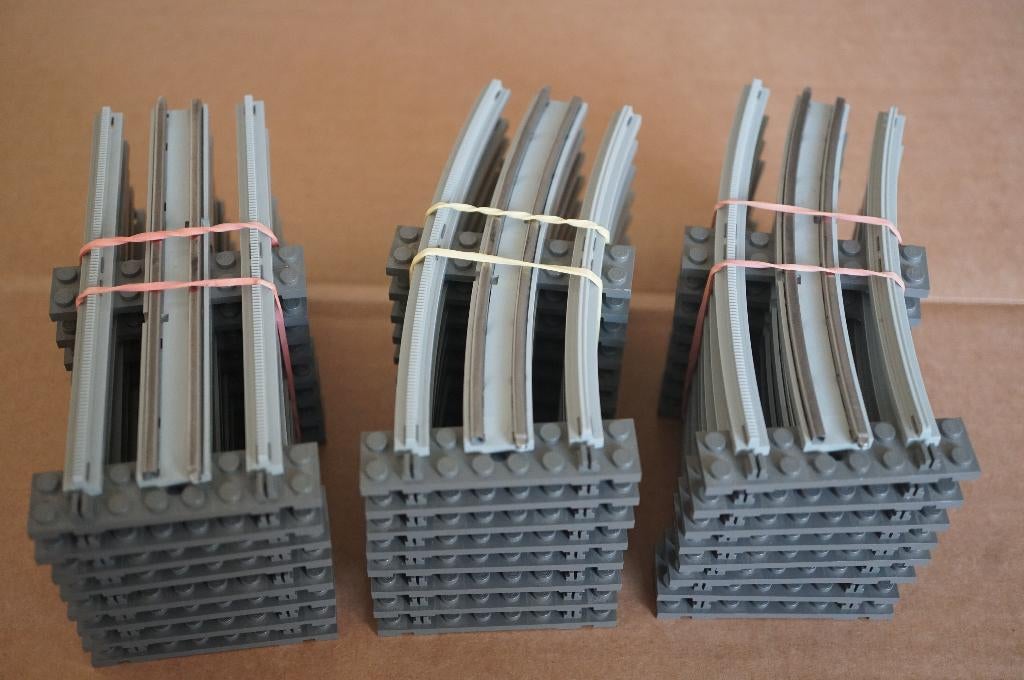 Vintage Lego trein 12 volt rails set (Ovaal)., Verzenden, Gebruikt, Complete set, Lego