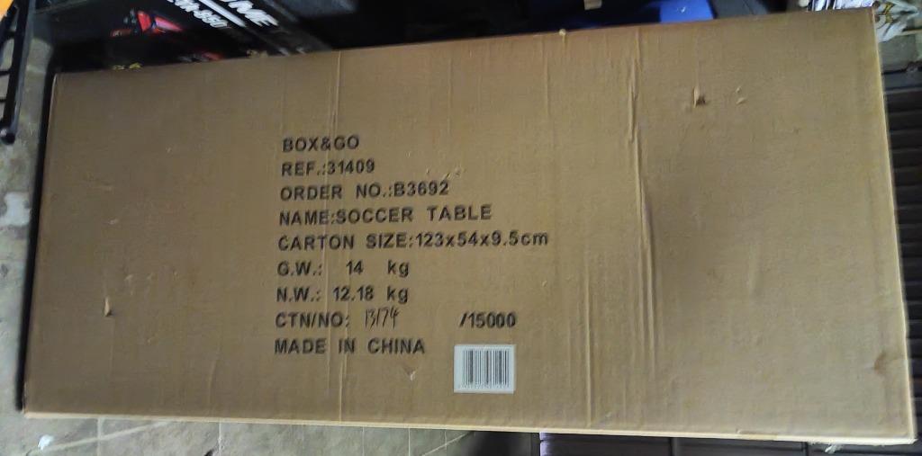 voetbaltafel, Ophalen, Nieuw