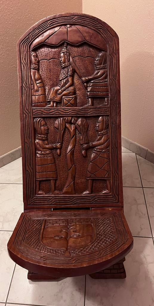 Authentieke Afrikaanse Beninese nachtwakersstoel, Antiek en Kunst, Ophalen