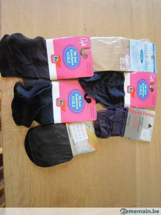 6 paires mi bas nylon dame, Neuf