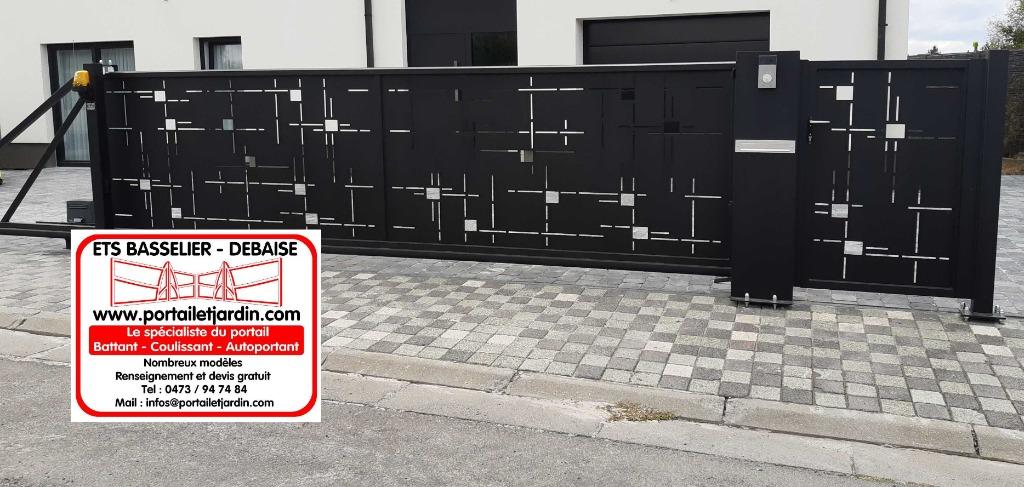 Portail Barrière sur mesure coulissant autoportant battant, Enlèvement, Neuf, Acier