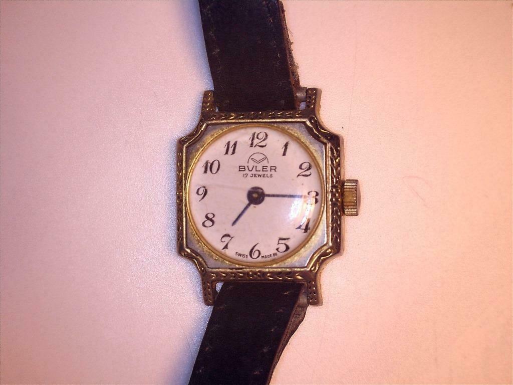 montre femme - marque BULER, Montre-bracelet, Autres marques, 1960 ou plus tard, Autres matériaux