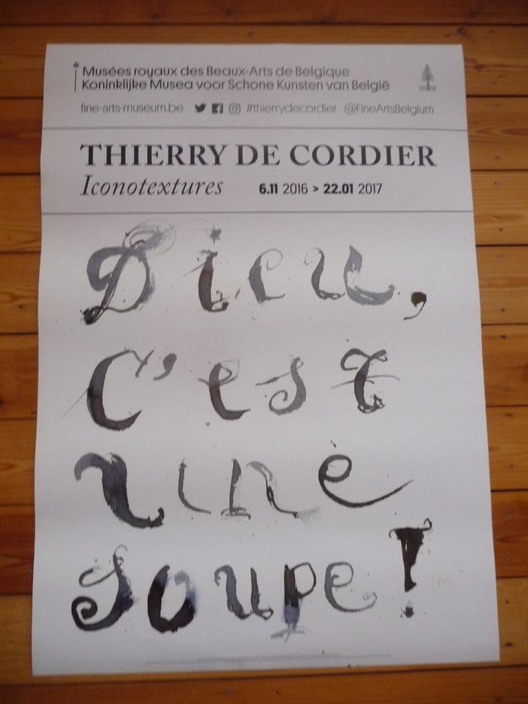 THIERRY DE CORDIER - AFFICHE EXPO KMSK BRUSSEL, Ophalen of Verzenden