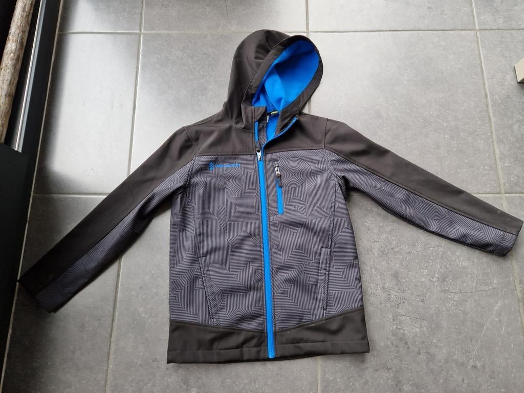 softshell jas met kap - Free Country - maat 122-128, Ophalen, Zo goed als nieuw, Jongen of Meisje, Jas