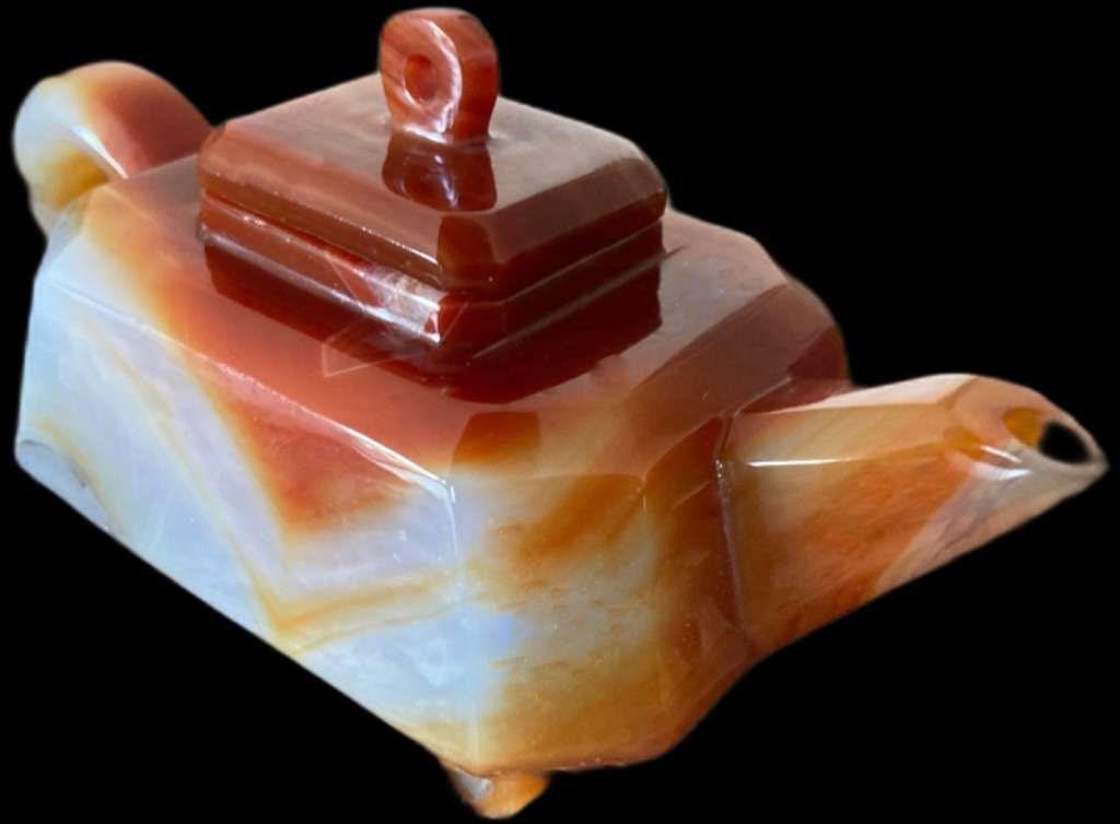 Agaat Thee Pot Kan Agate Edelsteen Cup Beker Karneool, Envoi