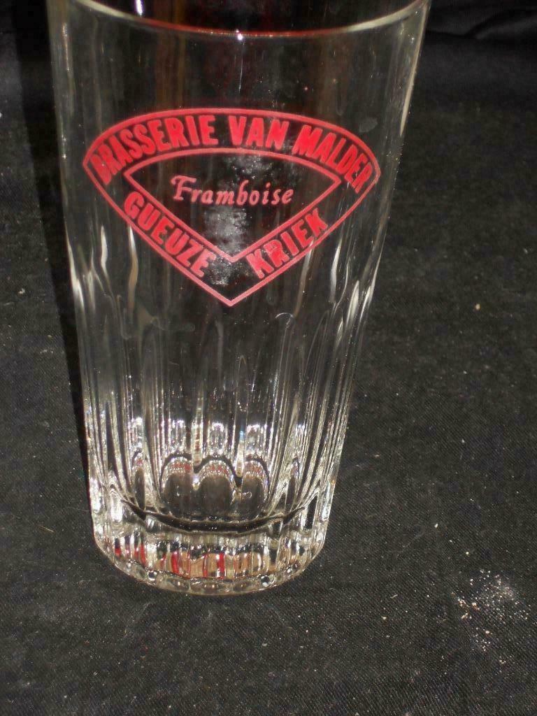 Gueuze.Kriek.Lambic.Geuze.Van Malder Framboise.D 144, Verzamelen, Biermerken, Ophalen of Verzenden, Zo goed als nieuw, Glas of Glazen