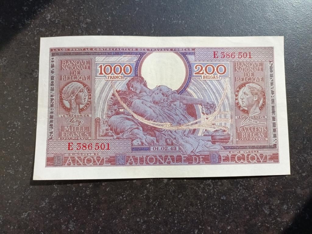 Uitzonderlijk prachtige 1000 francs type Londen!!, Ophalen of Verzenden, Los biljet