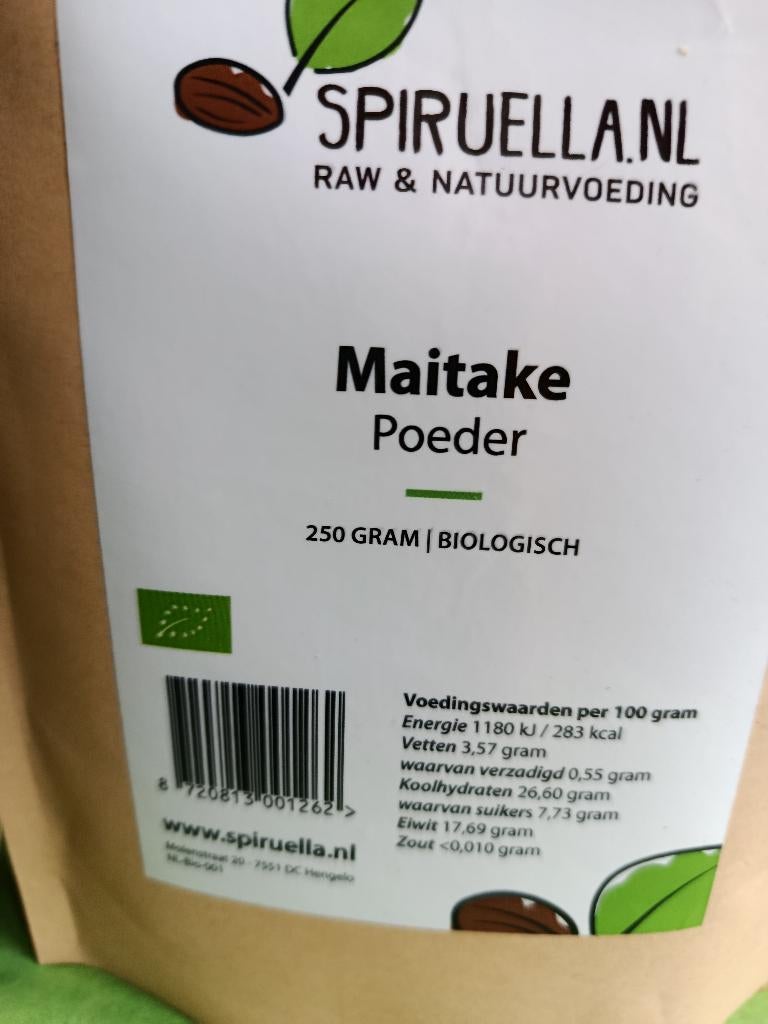 MAITAKE BIO POEDER 250 gr. Exp. 21/3/27 Nieuw, Ophalen of Verzenden, Nieuw, Poeder of Drank