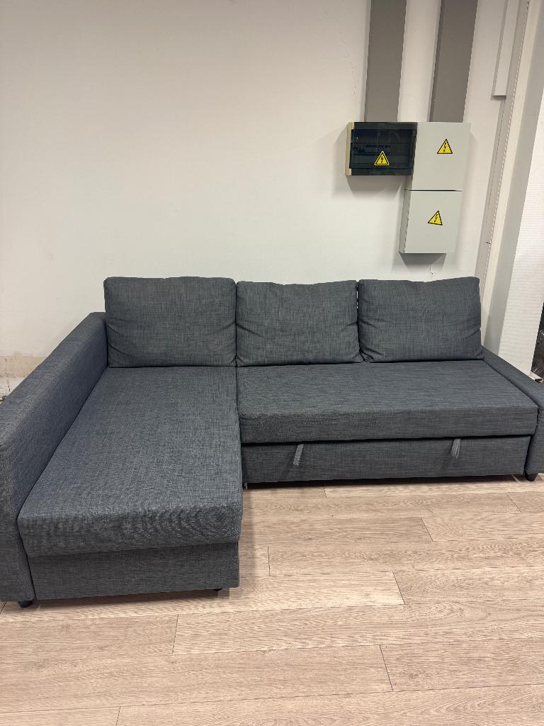 Ikea friheten slaapbank / zetel / grijs - Zeer goede staat, Maison & Meubles, Enlèvement, Comme neuf, Banc d'angle