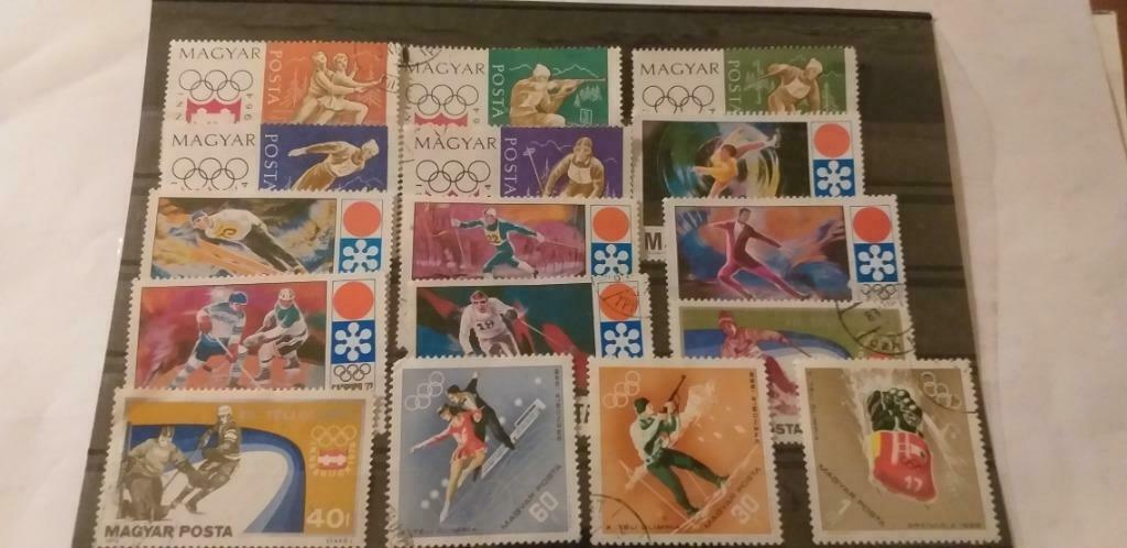 Thème de timbres Jeux olympiques d'hiver., Enlèvement ou Envoi, Affranchi, Sport