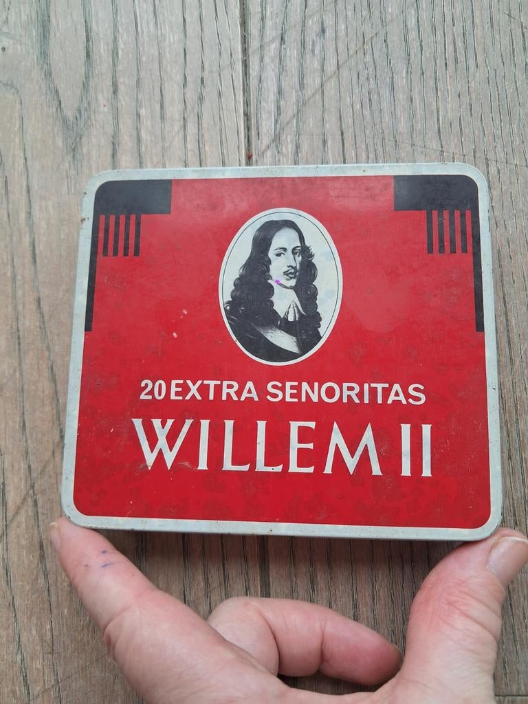Oud sigarendoosje Willem II, Verzamelen, Ophalen of Verzenden