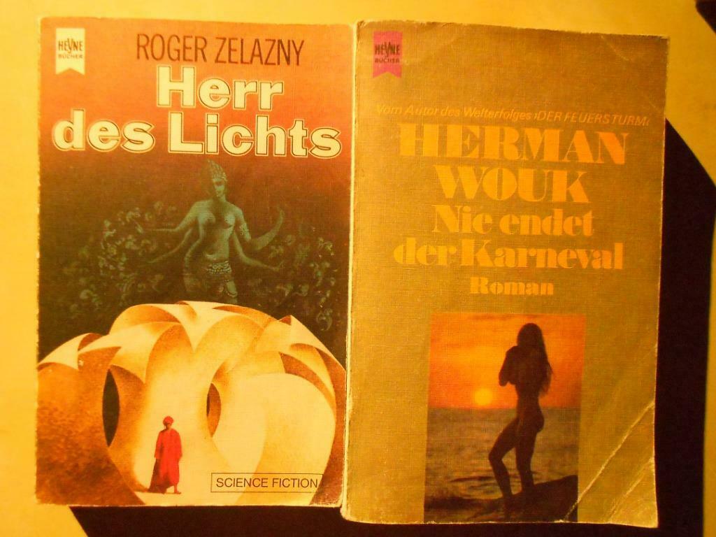 Wouk, "Nie endet der Karneval", Zelazny, "Herr des Lichts", Boeken, Ophalen of Verzenden, Gelezen, Herman Wouk / Roger Zelazny