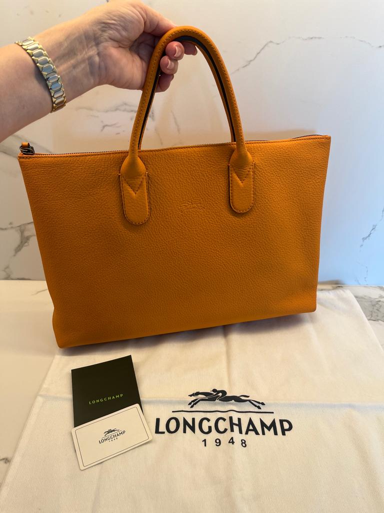 Longchamp handtas, Enlèvement ou Envoi, Neuf, Orange, Sac à main