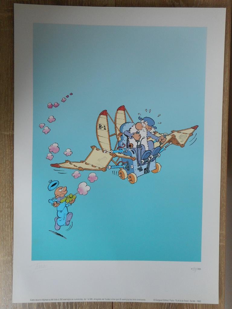 Offsetlithografie Léonard (genummerd en gesigneerd) 1992, Ophalen of Verzenden, Nieuw