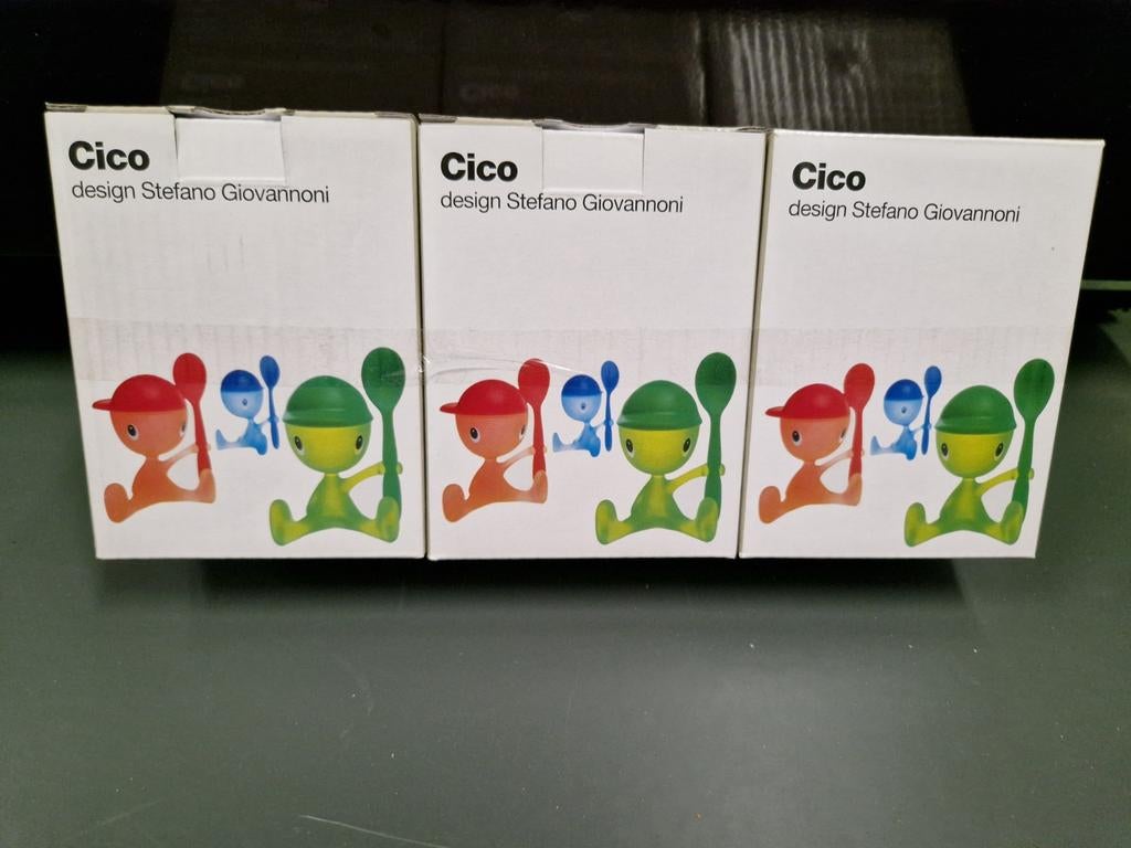 NIEUW 3 blauwe eierdopjes Alessi Cico ASG 23, Ophalen of Verzenden, Nieuw, Overige materialen, Overige typen
